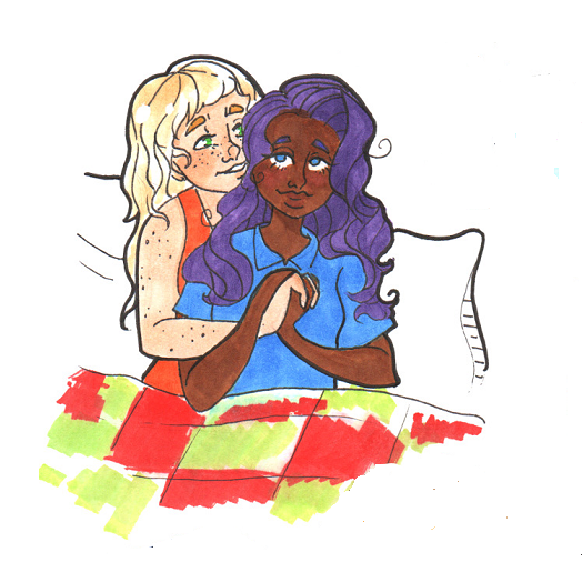 Size: 524x524 | Tagged: safe, artist:kessandras, derpibooru import, applejack, rarity, human, dark skin, female, humanized, lesbian, rarijack, shipping