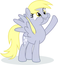 Size: 5822x6500 | Tagged: safe, artist:alterhouse, derpibooru import, derpy hooves, pegasus, pony, no second prances, .svg available, absurd resolution, cute, derpabetes, female, mare, simple background, solo, that was fast, transparent background, vector, waving