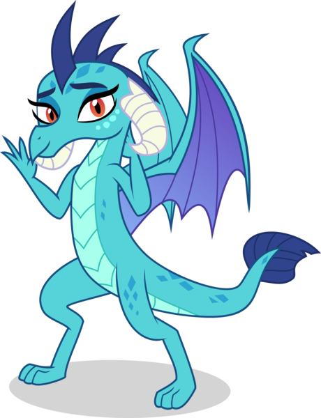 Size: 4600x6000 | Tagged: absurd resolution, artist:leopurofriki, cute, derpibooru import, dragon, looking at you, princess ember, safe, simple background, smiling, solo, transparent background, vector, waving