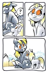 Size: 657x1000 | Tagged: safe, artist:mittymandi, derpibooru import, derpy hooves, dinky hooves, pegasus, pony, comic:derpyquest, 24-hour comic day, comic, female, mare, mother and daughter, sad