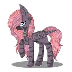 Size: 1024x1024 | Tagged: safe, artist:rubyblossomva, derpibooru import, oc, unofficial characters only, hybrid, zebra, zebrasus, solo