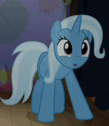 Size: 406x468 | Tagged: safe, derpibooru import, screencap, trixie, pony, unicorn, no second prances, animated, cute, diatrixes, excited, female, happy, loop, mare, open mouth, smiling, solo, talking