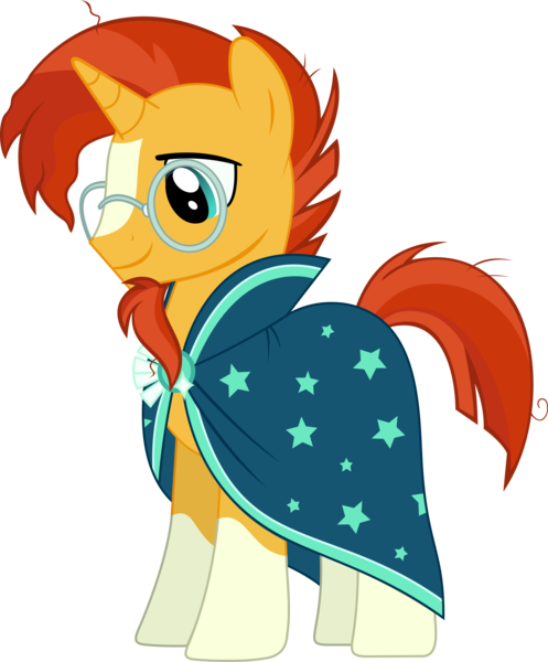 Size: 2500x3020 | Tagged: safe, artist:bluetech, derpibooru import, sunburst, pony, the crystalling, .svg available, happy, inkscape, looking down, simple background, smiling, solo, transparent background, unkempt mane, vector