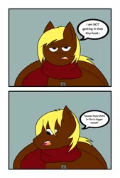 Size: 4342x6442 | Tagged: absurd resolution, artist:facade, comic:stalwart silence, derpibooru import, fat, oc, oc:joey butterscotch, safe, solo, unofficial characters only