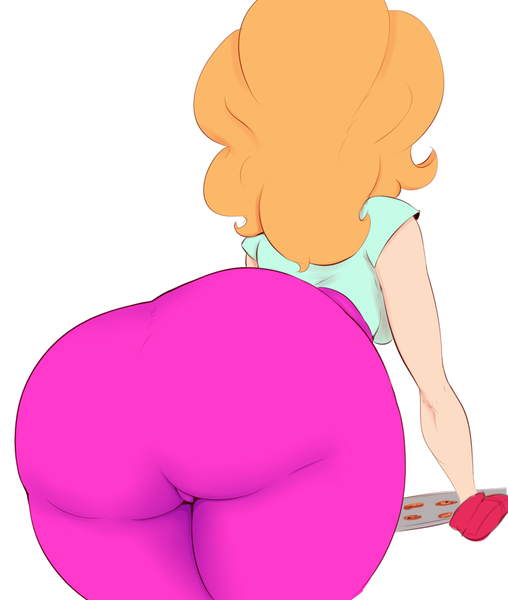 Size: 1043x1231 | Tagged: questionable, artist:sundown, derpibooru import, edit, adagio dazzle, equestria girls, adagio dat-azzle, ass, baking sheet, butt, cookie, extra thicc, female, food, from behind, huge butt, humanized, large butt, milf, oven mitt, solo, solo female, the ass was fat, thick, thighs, thunder thighs, wide hips