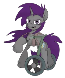 Size: 1024x1221 | Tagged: dead source, safe, artist:jittery-the-dragon, derpibooru import, oc, oc:sparky scamper, unofficial characters only, pony, unicorn, solo, wheelchair