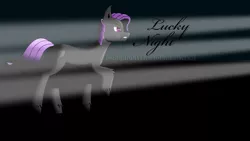 Size: 3104x1746 | Tagged: artist:lucky_night, dark background, derpibooru import, empty room, magenta eyes, oc, oc:lucky night, purple hair, safe, simple background, solo, unofficial characters only