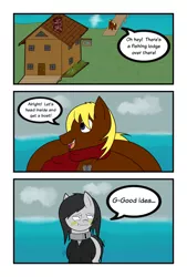 Size: 4342x6442 | Tagged: absurd resolution, artist:facade, comic:stalwart silence, derpibooru import, lodge, oc, ocean, oc:facade, oc:joey butterscotch, safe, sick, unofficial characters only