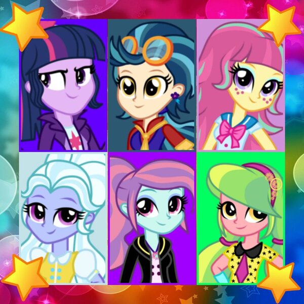 Size: 894x894 | Tagged: safe, artist:mlplovr111, derpibooru import, indigo zap, lemon zest, sci-twi, sour sweet, sugarcoat, sunny flare, twilight sparkle, equestria girls, friendship games, alternate universe, shadow five, shadow six