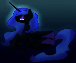 Size: 1527x1271 | Tagged: artist:lunar-march, derpibooru import, nightmare moon, safe, silhouette, solo