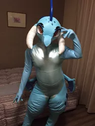 Size: 1001x1334 | Tagged: artist:girlieginger, clothes, cosplay, costume, derpibooru import, dragon, fursuit, irl, photo, princess ember, safe, solo