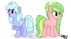 Size: 1024x560 | Tagged: safe, artist:sugarysprinkle-mlp, derpibooru import, lemon zest, sugarcoat, ponified, pony, equestria girls, friendship games, alternate universe, equestria girls ponified, missing accessory, simple background, transparent background