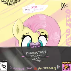 Size: 1500x1500 | Tagged: artist:aer0 zer0, comic, comic:exxxpress yourself, comic teaser, derpibooru import, female, fluttershy, implied futa, lesbian, marble pie, marbles, marbleshy, shipping, solo, suggestive, teaser