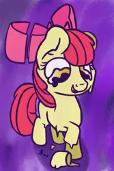 Size: 1280x1916 | Tagged: apple bloom, artist:nwwe, context is for the weak, derpibooru import, melting, open mouth, safe, solo, wat