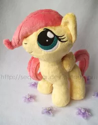 Size: 600x760 | Tagged: artist:sequinjar, cute, derpibooru import, fluttershy, irl, photo, plushie, safe, solo