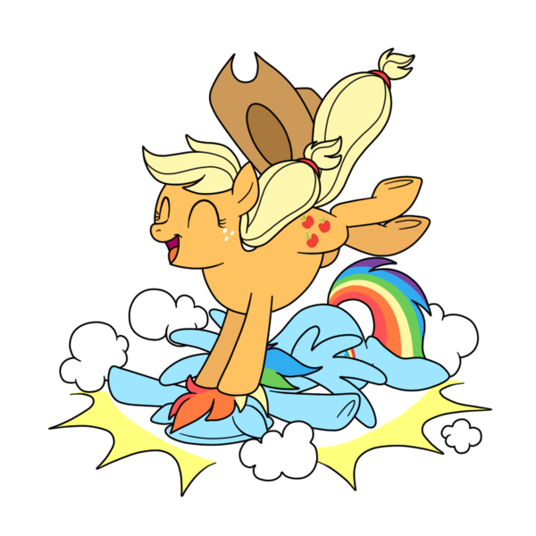 Size: 800x800 | Tagged: abuse, applejack, applejerk, artist:perfectpinkwater, dashabuse, derpibooru import, faceplant, ground pound, headstand, joy, jumping, rainbow dash, safe, simple background, standing on head, transparent background, troll