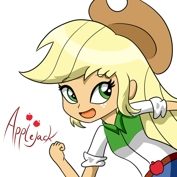 Size: 2000x2000 | Tagged: safe, artist:graytyphoon, derpibooru import, applejack, equestria girls, clothes, open mouth, simple background, solo, white background