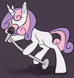 Size: 638x669 | Tagged: safe, artist:tempusfidgets, deleted from derpibooru, derpibooru import, sweetie belle, pony, unicorn, microphone, microphone stand, solo