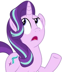 Size: 2919x3344 | Tagged: artist:sketchmcreations, derpibooru import, inkscape, no second prances, open mouth, raised eyebrow, raised hoof, safe, simple background, solo, starlight glimmer, transparent background, vector