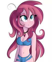 Size: 706x841 | Tagged: suggestive, artist:wubcakeva, derpibooru import, oc, oc:contralto, unofficial characters only, equestria girls, belly button, bikini, breasts, cleavage, clothes, disguised siren, female, midriff, solo, swimsuit