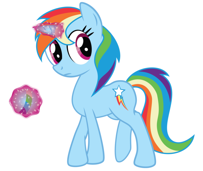 Size: 4152x3488 | Tagged: safe, artist:justablankflank, derpibooru import, edit, rainbow dash, pony, unicorn, absurd resolution, alternate cutie mark, alternate universe, cropped, magic, race swap, simple background, solo, transparent background, unicorn rainbow dash, vector