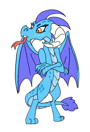 Size: 357x521 | Tagged: artist needed, safe, derpibooru import, princess ember, dragon, forked tongue, mulan, mushu, solo, tongue out