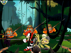 Size: 800x600 | Tagged: safe, artist:trungtranhaitrung, derpibooru import, daring do, aiming, ambush, arisaka, bayonet, cap, copy and paste, crossover, egg pawn, eggman empire of equestria, gif, gun, hat, image, japanese, jungle, mighty the armadillo, rifle, sonic brony united league, sonic the hedgehog, sonic the hedgehog (series), weapon, world war ii