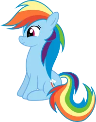 Size: 4743x6000 | Tagged: absurd resolution, artist:slb94, cute, derpibooru import, happy, rainbow dash, safe, simple background, sitting, smiling, solo, transparent background, vector
