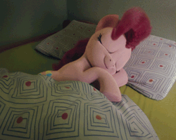 Size: 480x384 | Tagged: safe, artist:trombonyponypie, derpibooru import, pinkie pie, earth pony, pony, 3d, animated, bed, blanket, blender, c:, cute, detailed hair, diabetes, diapinkes, eyes closed, eyes open, fluffy, gif, happy, hnnng, looking at you, morning ponies, opening eye, pillow, premiere pro, realistic, side, sleeping, smiling, smiling at you, solo, stretching, uncanny valley, underhoof, visual effects of awesome, waking up, weapons-grade cute, yawn