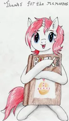 Size: 1974x3425 | Tagged: safe, artist:40kponyguy, derpibooru import, oc, oc:britannia, unofficial characters only, pony, unicorn, buck2016, cute, sitting, solo, traditional art