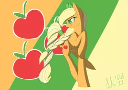 Size: 2550x1800 | Tagged: safe, artist:lone-wolf2011, derpibooru import, applejack, alternate hairstyle, solo