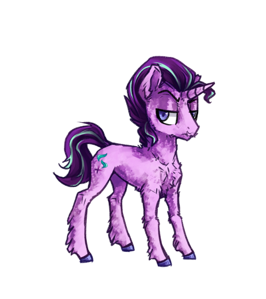 Size: 1347x1516 | Tagged: artist:wolframclaws, derpibooru import, rule 63, safe, simple background, solo, starlight glimmer, stellar gleam, transparent background