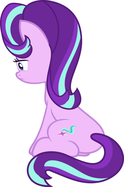 Size: 3976x6000 | Tagged: absurd resolution, alone, artist:slb94, depressed, derpibooru import, frown, no second prances, sad, safe, simple background, sitting, solo, starlight glimmer, transparent background, vector