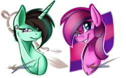 Size: 1024x640 | Tagged: safe, artist:eyesorefortheblind, deleted from derpibooru, derpibooru import, oc, oc:dashing stride, oc:lucid dreamer, unofficial characters only, earth pony, pony, unicorn, shipping