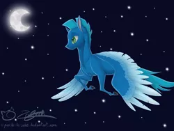 Size: 2048x1536 | Tagged: artist:perle-de-suie, derpibooru import, moon, night, oc, oc:starshine nightflare, safe, solo, unofficial characters only