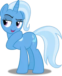 Size: 4055x5000 | Tagged: safe, artist:ambassad0r, artist:dashiesparkle, derpibooru import, trixie, pony, unicorn, no second prances, .svg available, absurd resolution, female, full body, mare, open mouth, ponyscape, raised hoof, simple background, solo, transparent background, vector