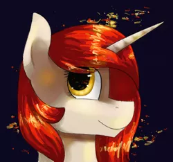 Size: 424x397 | Tagged: safe, artist:amber flicker, derpibooru import, oc, oc:amber flicker, unofficial characters only, bust, fire, portrait, solo
