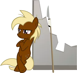 Size: 2873x2754 | Tagged: artist:outlawedtofu, derpibooru import, fallout equestria, fallout equestria: outlaw, leaning, oc, oc:caltrop, safe, simple background, solo, transparent background, unofficial characters only, vector