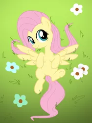 Size: 600x800 | Tagged: artist:ectectbehho, derpibooru import, fluttershy, grass, safe, solo