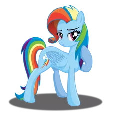 Size: 2314x2460 | Tagged: safe, artist:deannaphantom13, derpibooru import, rainbow dash, pegasus, pony, newbie dash, alternate hairstyle, female, mare, rainbow fash, raised hoof, solo