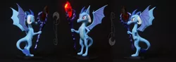 Size: 2846x998 | Tagged: artist:groovebird, bloodstone scepter, craft, derpibooru import, dragon, dragon lord ember, irl, photo, princess ember, safe, sculpture, solo