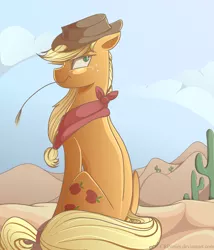 Size: 1000x1167 | Tagged: safe, artist:crponies, derpibooru import, applejack, bandana, solo