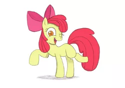 Size: 1156x811 | Tagged: apple bloom, artist:pentrig, colored sketch, derpibooru import, open mouth, safe, simple background, sketch, solo, white background, wink