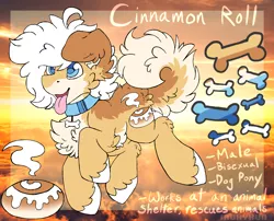 Size: 2014x1627 | Tagged: safe, artist:iroxykun, derpibooru import, oc, oc:cinnamon roll, unofficial characters only, pegasus, pony, collar, cutie mark, male, reference sheet, stallion, wings