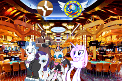 Size: 900x600 | Tagged: 1000 years in photoshop, artist:trungtranhaitrung, casino, crossover, derpibooru import, fancypants, fleur-de-lis, money, rarity, rouge the bat, safe, sonic brony united league, sonic the hedgehog (series), spy, team fortress 2