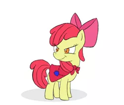 Size: 950x807 | Tagged: apple bloom, artist:pentrig, cape, clothes, cmc cape, colored sketch, derpibooru import, safe, simple background, sketch, solo, white background