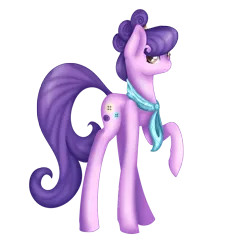 Size: 2229x2273 | Tagged: safe, artist:midfire, derpibooru import, suri polomare, earth pony, pony, clothes, female, long legs, mare, raised hoof, scarf, simple background, solo, transparent background