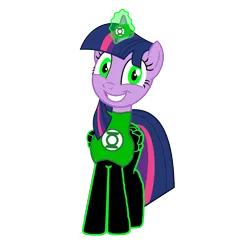 Size: 1536x1536 | Tagged: safe, artist:motownwarrior01, artist:speedox12, deleted from derpibooru, derpibooru import, twilight sparkle, twilight sparkle (alicorn), alicorn, pony, crazy face, dc comics, faic, female, green lantern, green lantern (comic), green lantern corps, horn ring, mare, simple background, solo, transparent background