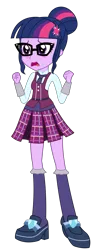 Size: 1366x3600 | Tagged: safe, artist:sketchmcreations, derpibooru import, sci-twi, twilight sparkle, equestria girls, friendship games, clothes, commission, crystal prep academy, crystal prep academy uniform, crystal prep shadowbolts, flash puppet, glasses, inkscape, open mouth, pleated skirt, school uniform, simple background, skirt, solo, transparent background, unsure, vector