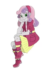 Size: 1329x1965 | Tagged: safe, artist:atane27, derpibooru import, sweetie belle, equestria girls, equestria girls outfit, simple background, solo, white background